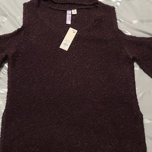 NWT Cold Shoulder Sweater
